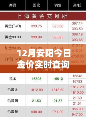 12月安陽金價(jià)實(shí)時(shí)查詢，黃金投資的當(dāng)下價(jià)值與爭議