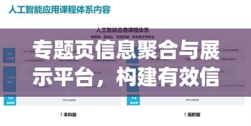 專題頁信息聚合與展示平臺，構(gòu)建有效信息的門戶標題