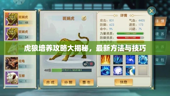 虎狼培養(yǎng)攻略大揭秘，最新方法與技巧
