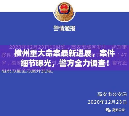橫州重大命案最新進(jìn)展，案件細(xì)節(jié)曝光，警方全力調(diào)查！