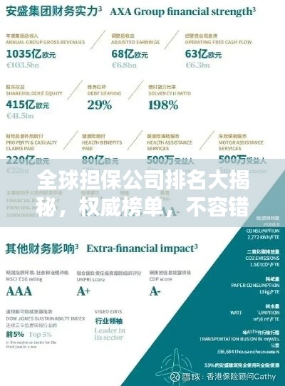 全球擔(dān)保公司排名大揭秘，權(quán)威榜單，不容錯過！