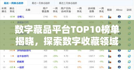 數(shù)字藏品平臺(tái)TOP10榜單揭曉，探索數(shù)字收藏領(lǐng)域的全新疆界
